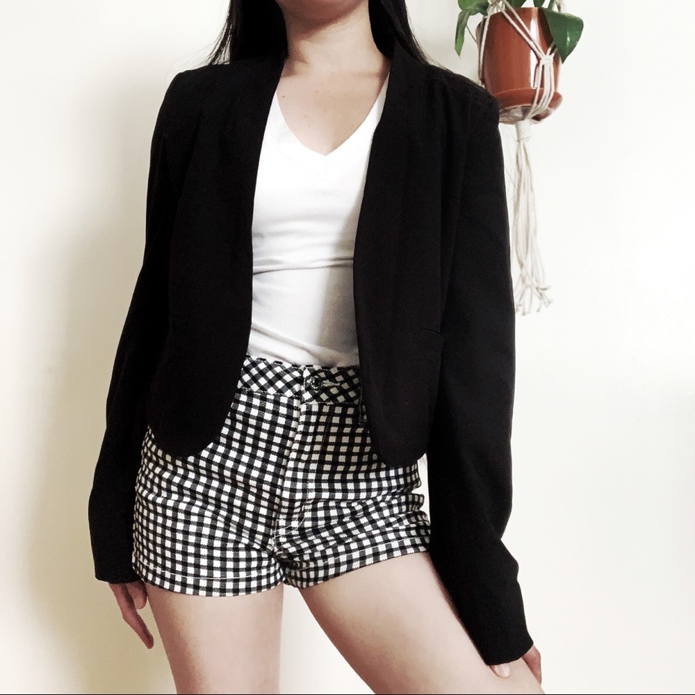 FOREVER 21 Gingham Denim Shorts
